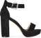 POSH by Poelman LAAR - Dames Sandalen met hak - Imitatiesuède - Zwart - Maat 38