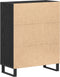 vidaXL - Sideboard - Zwart - Eiken - 69,5x34x90 - cm - Gefabriceerd - Hout