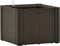 vidaXL - Plantenbak - hoog - met - zelfbewateringssysteem - 43x43x33 - cm - mokka
