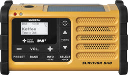 Sangean MMR-88 DAB+ Noodradio - Zonnepaneel en Dynamo - Geel