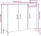 vidaXL - Dressoir - 90x34x80 - cm - bewerkt - hout - artisanaal - eikenkleurig