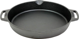 Valhal Outdoor Skillet / koekepan 20cm - gietijzer - 2 handvatten - schenktuiten - VH20H