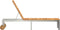vidaXL - Ligbed - met - Wielen - 207x58x35 - cm - Massief - Acaciahout - & - RVS