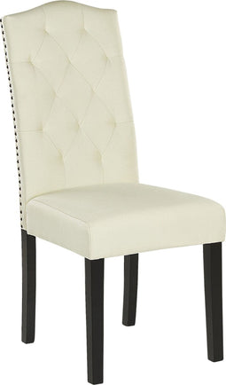 SHIRLEY - Eetkamerstoel - Beige - Polyester