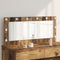 vidaXL - Make-up - Spiegel - met - LED - Licht - in - Oud - Hout - 100x45x18 - cm