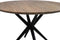 HSM Collection-Ronde Eettafel Zurich-ø100x76-Naturel/Zwart-Acacia/Metaal