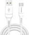 imoshion Kabel - USB C naar USB A Kabel - 3 meter - USB-C Oplader Kabel - Geschikt voor o.a. Apple iPhone 15/16 en Samsung - Wit