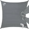 tectake® Zonnescherm - Vierkante Zonneluifel - UV-bescherming 50+ - 3,6x3,6 m - Grijs