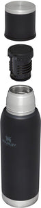 Stanley Adventure To|Go Bottle 1L | Black | Thermosfles houdt 25 uur warm of 27 uur koud | Vaatwasserbestendig | Roestvrijstalen Thermoskan | Lekvrij | BPA-Vrij