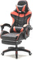 Gamestoel met voetsteun Cyclone tieners - bureaustoel - racing gaming stoel - rood zwart