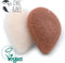 Owl & Bee® Konjac gezichtssponzen - Voor geïrriteerde huid - Met vulkanische scoria en aloe vera - 2 stuks - Vegan gecertifieerd