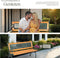 tectake® Gietijzeren Tuinbank - Nostalgisch Ontwerp - Stevig en Waterbestendig - Bruin - 128 x 51 x 73 cm