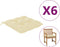 vidaXL - Stoelkussens - 6 - st - 50x50x7 - cm - oxford - stof - crèmewit