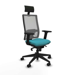 Bureaustoel met hoofdsteun Piqueras y Crespo 2D066N1 Turkoois