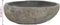 vidaXL - Wastafel - ovaal - 37-46x29-36 cm - riviersteen - antraciet