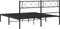 vidaXL - Bedframe - met - hoofdbord - metaal - zwart - 140x200 - cm