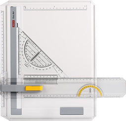 Aristo tekenbord - GEOboard - A4 formaat - met sneltekendriehoek - wit kunststof - AR-70442