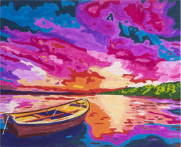 Nassau Fine Art - Schilderen op nummer - Boot en landschap - Canvas 40 x 50 CM (1 stuk)