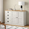 vidaXL - Dressoir - met - lades - VIGO - 113x40x75 - cm - massief - grenenhout - wit