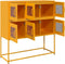 vidaXL - Dressoir - 100,5x39x107 - cm - koudgewalst - staal - mosterdgeel
