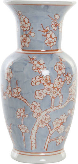 Vaas DKD Home Decor 13 x 13 x 31 cm Porselein Blauw Oranje Orientaals
