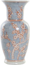 Vaas DKD Home Decor 13 x 13 x 31 cm Porselein Blauw Oranje Orientaals