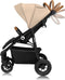 Lionelo Natt - Wandelwagen - Geschikt voor kinderen tot 22 kg - XXL Luifel met UPF50+ - Beige