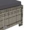 vidaXL - Ligbed - met - donkergrijs - kussen - poly - rattan - grijs