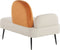 ARCEY - Chaise longue - Gebroken wit - Linkszijdig - Fluweel