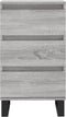 vidaXL - Dressoir - 40x35x70 - cm - bewerkt - hout - grijs - sonoma