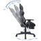 Gamestoel Thomas met voetsteun - bureaustoel racing gaming - ergonomisch - zwart blauw