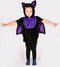 Den Goda Fen Verkleedkledij Vleermuis - Mini cape met capuchon - 86-110cm - 1-4 jaar - Zwart/Paars