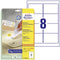 Avery L4745REV-25 - Afneembare Etiketten 96x63,5mm - 200 stuks - Wit