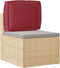 vidaXL - Ligbedkussen - voor - Rugleuning - Wijnrood - 50x40x12 - cm - Oxford - Stof