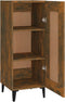 vidaXL - Dressoir - 34,5x34x90 - cm - bewerkt - hout - gerookt - eiken