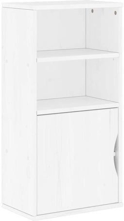 vidaXL - Bijzetkast - ODDA - 40x24x79 - cm - massief - grenenhout - wit