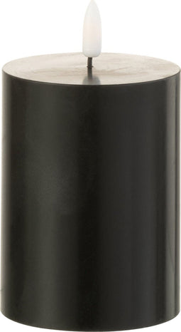 J-Line kaars - zwart - small - LED lichtjes