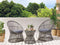 MESYNA - Bistro set - Taupe - PE rotan