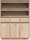 vidaXL - Hoge - kast - 89x34x116,5 - cm - massief - grenenhout
