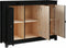 vidaXL - Dressoir - 100x35x74 - cm - massief - grenenhout - zwart