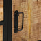 vidaXL - Hoge - kast - 100x35x75 - cm - massief - ruw - mangohout