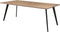 Vergadertafel Victory 4-poots recht 200x100 frame Antraciet (Ral 7016) blad Ahorn