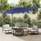 vidaXL - Zweefparasol - met - LED-verlichting - 400x300 - cm - azuurblauw
