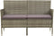 vidaXL - Tuinbank - 3-zits - met - kussen - poly - rattan - grijs