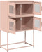 vidaXL - Hoge - kast - 68x39x107 - cm - staal - roze