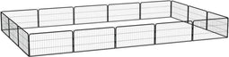 vidaXL - Hondenkennel - 16 - panelen - 100x50 - cm - gepoedercoat - staal - zwart
