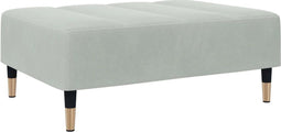 vidaXL - Voetenbank - 77x55x31 - cm - fluweel - lichtgrijs