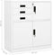 vidaXL - Kantoorkast - 90x40x102 - cm - staal - wit