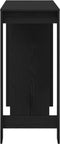 vidaXL - Bartafel - met - Plank - Zwart - Eikenhout - 102,5x46x103,5 - cm - Engineered - Hout