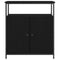 vidaXL - Dressoir - Zwart - Eiken - 70x30x80 - cm - Geengineerd - Hout
